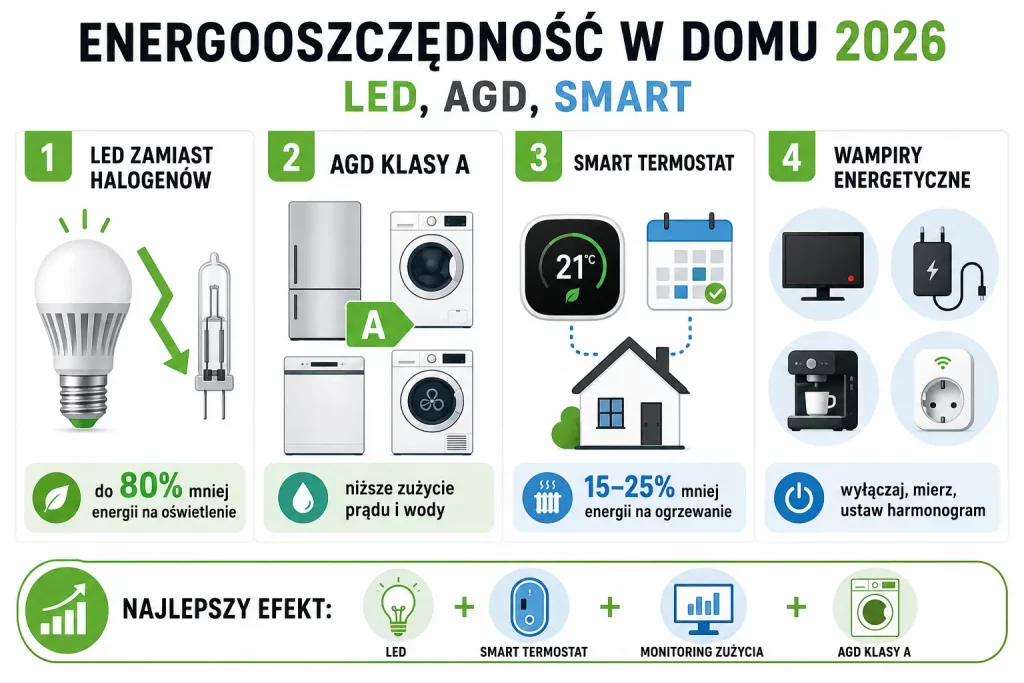 Energooszczędność w domu 2026 — LED, A+++, smart