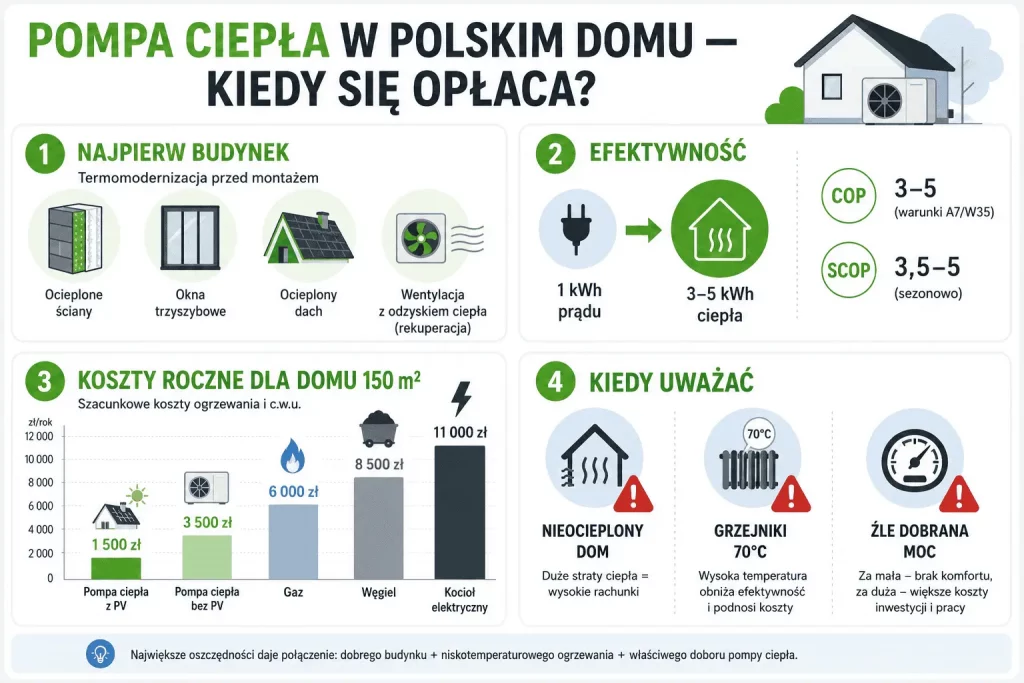 Pompa ciepła w polskim domu — czy się opłaca