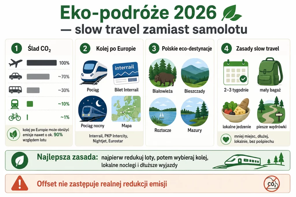 Eko-podróże — slow travel zamiast samolotu