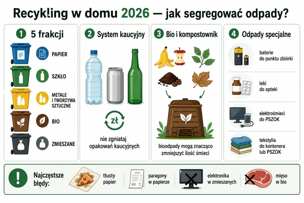 Recykling w domu — jak segregować odpady w PL 2026