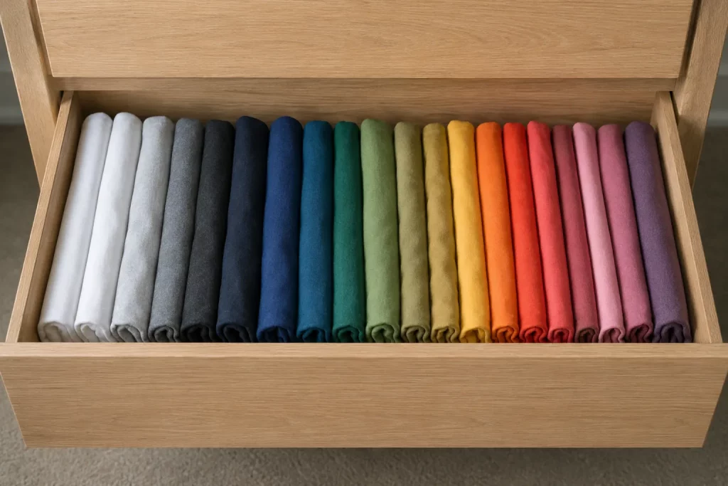 KonMari w szafie — jak zorganizować garderobę