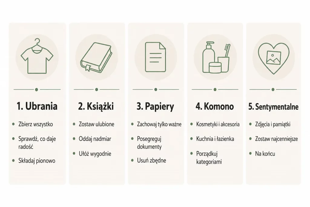 KonMari w szafie — jak zorganizować garderobę