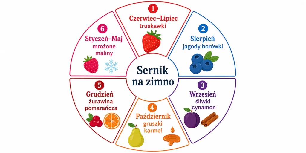 Sernik krakowski na zimno z malinami
