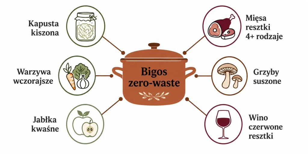 Bigos zero-waste z resztek warzyw
