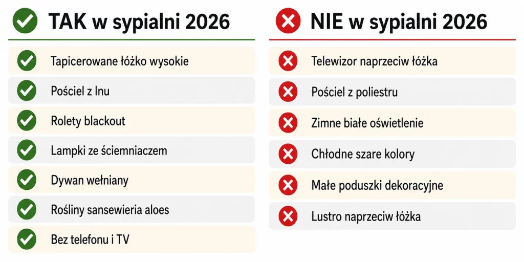 Sypialnia przytulna 2026 — jak stworzyć cocoon