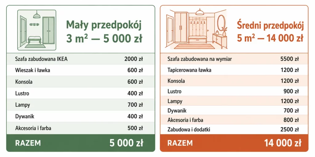 Przedpokój funkcjonalny 2026 — aranżacja