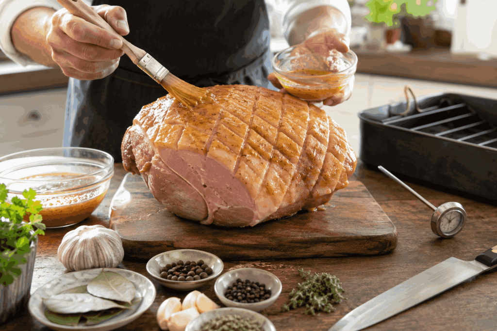 Gammon — szynka pieczona na święta. Co to za mięso, marynata i ile piec