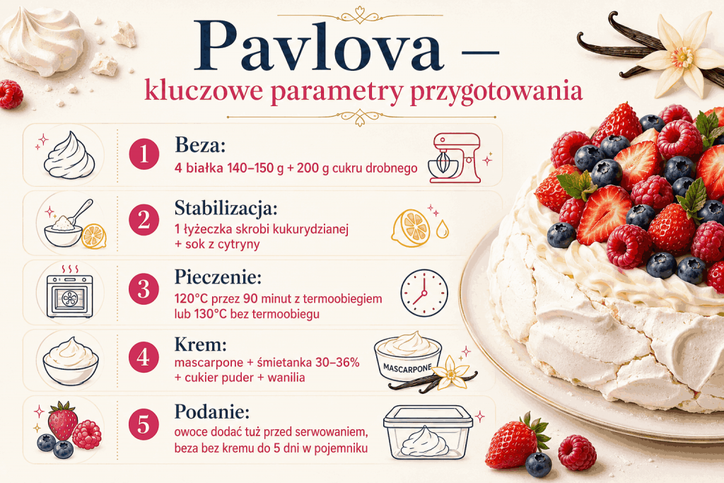 Beza Pavlova z kremem mascarpone — przepis i triki na idealny deser