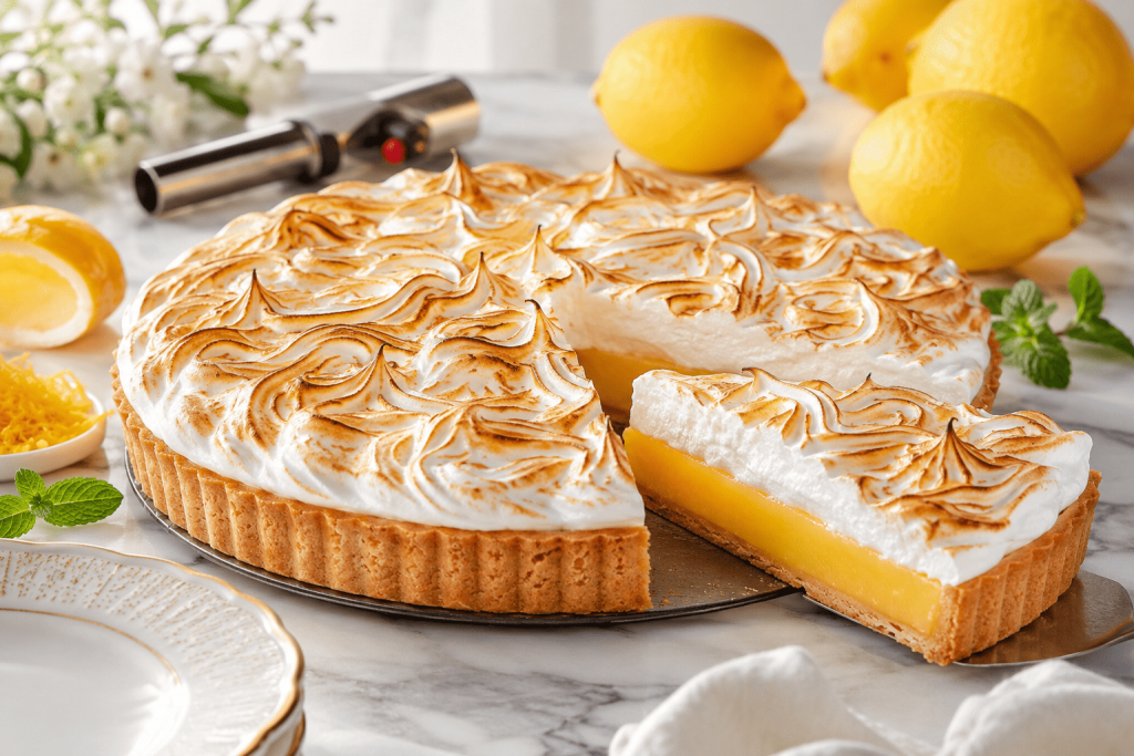 Tarta cytrynowa z włoską bezą na kruchym spodzie — pełny przepis krok po kroku