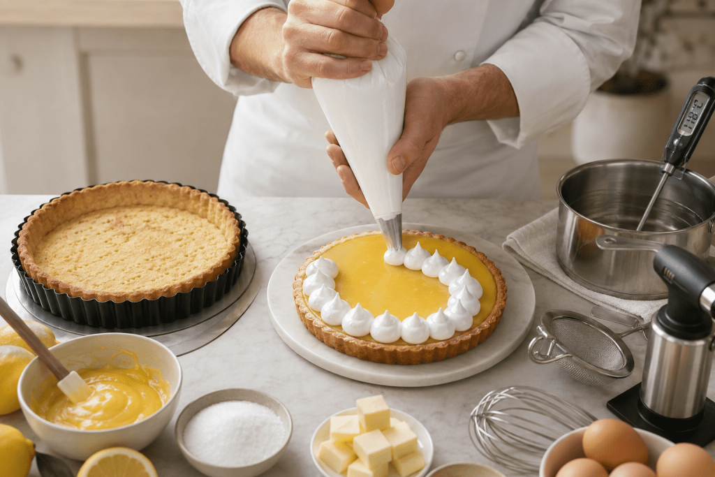 Tarta cytrynowa z włoską bezą na kruchym spodzie — pełny przepis krok po kroku