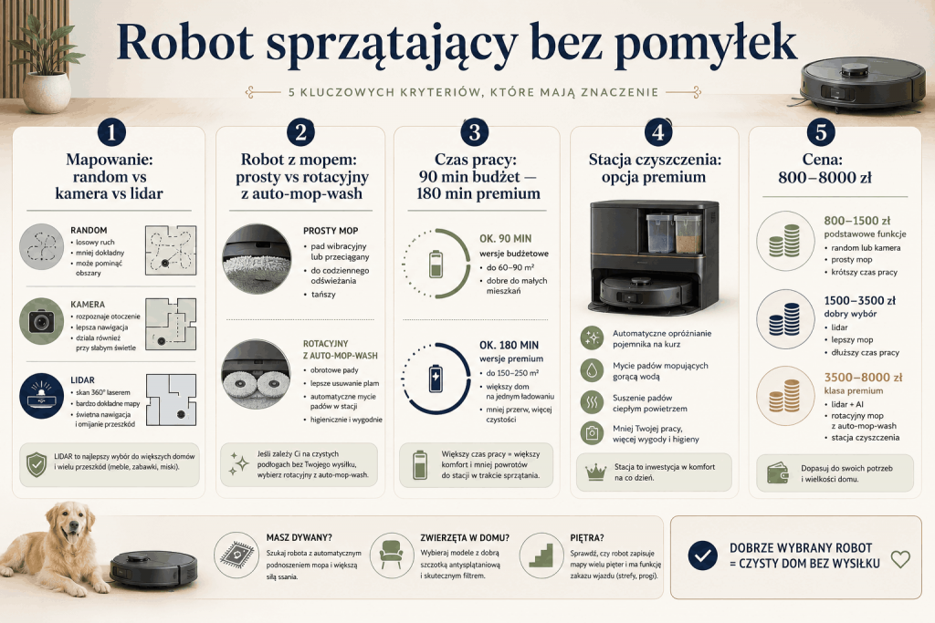 Odkurzacz automatyczny 2026: jaki robot wybrać