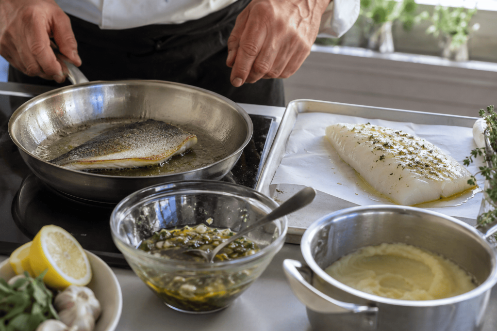 Okoń morski przepis na palony duet z dorszem