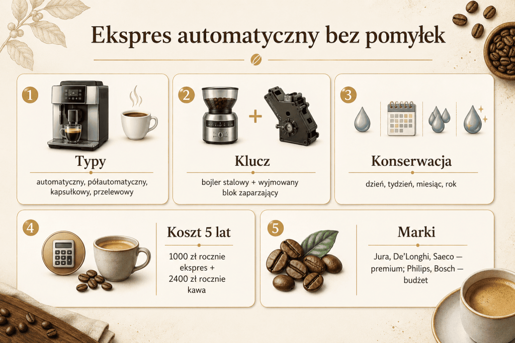 Ekspres automatyczny na lata: jak wybrać model do domu