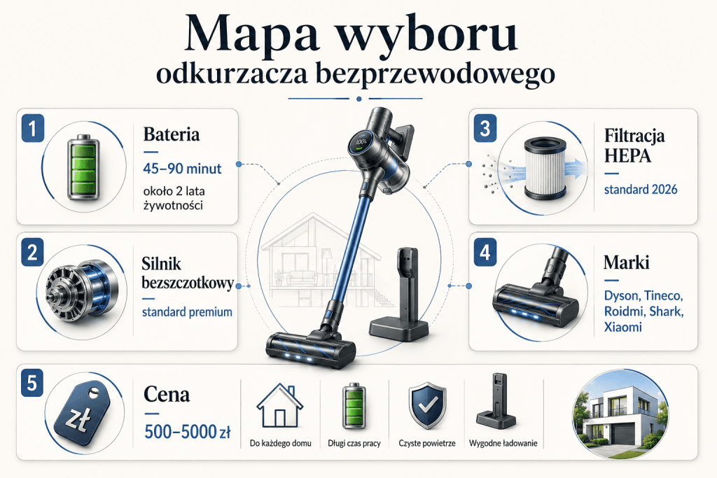 Odkurzacz bezprzewodowy w 2026 roku: jak wybrać model