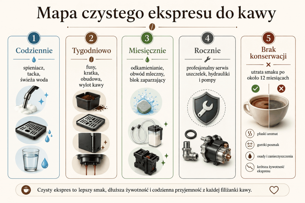 Konserwacja ekspresu do kawy krok po kroku