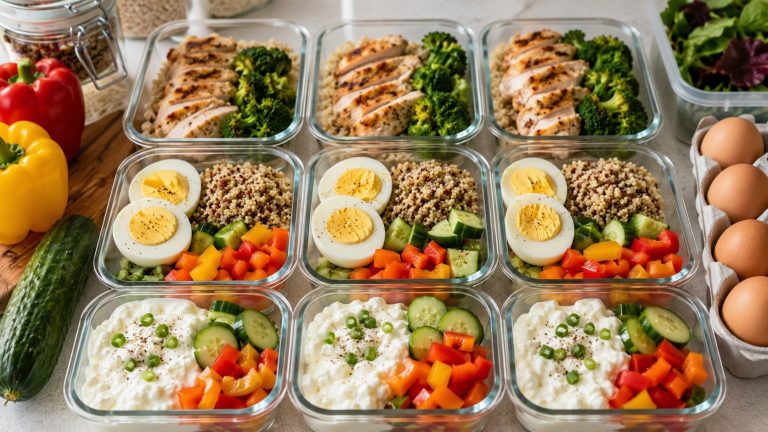 Meal prep wysokobiałkowy na 3 dni — gotowy plan zakupów i posiłków Meal prep wysokobiałkowy na 3 dni: gotowa lista zakupów, jadłospis, porcje, białko, przechowywanie i plan gotowania krok po kroku dla osób pracujących, trenujących i oszczędzających czas.