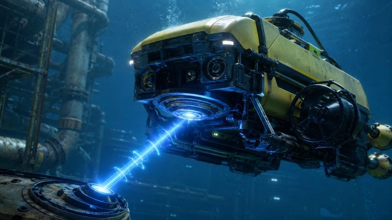 Ładowanie podwodnych dronów laserem może wydłużyć misje AUV. NUBURU i SunCubes rozwijają DEEP LIGHT — system przesyłu energii pod wodą bez kabli i dokowania.
