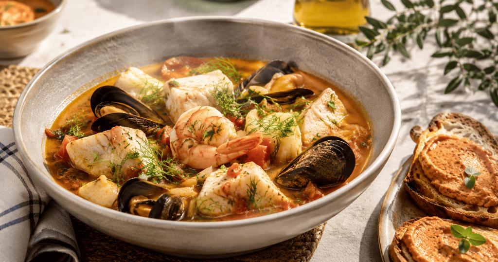 Bouillabaisse z rouille: francuska zupa rybna z Marsylii