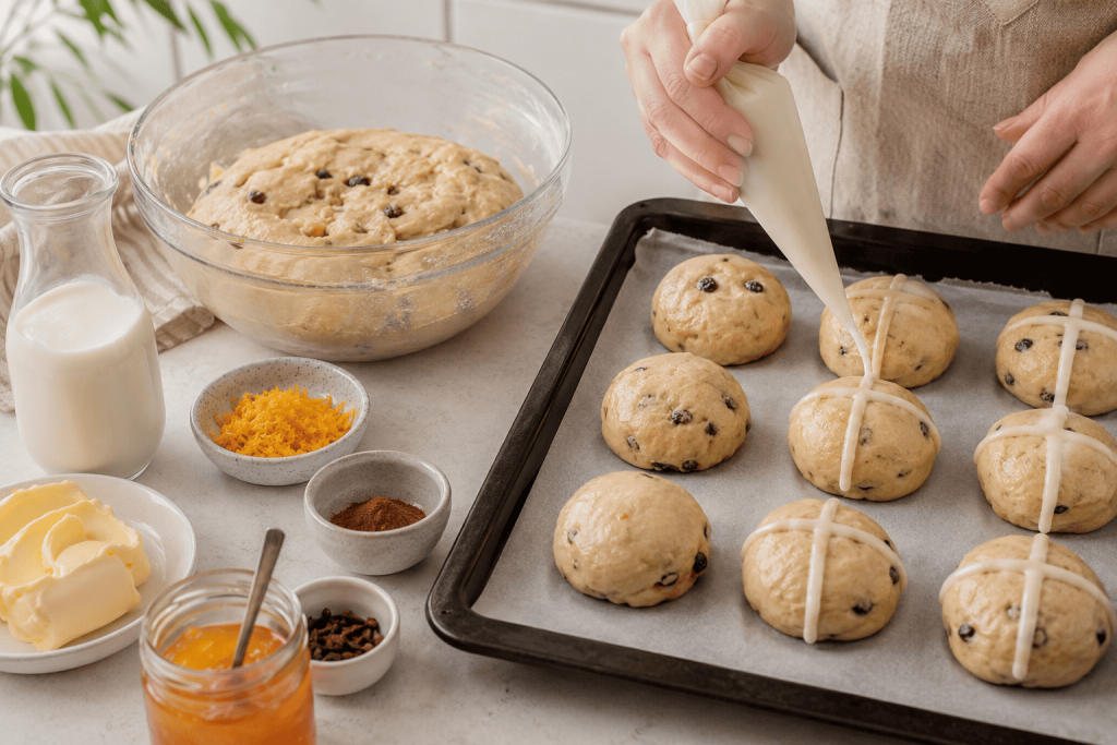 Hot cross buns na Wielkanoc w wersji wegańskiej