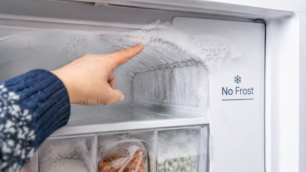 Szron w zamrażarce No Frost narasta mimo rozmrażania? Sprawdź te trzy miejsca