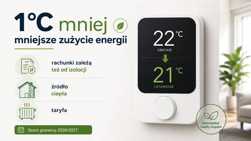 Obniżanie temperatury o 1°C: czy rachunki naprawdę spadną przed sezonem grzewczym 2026/2027