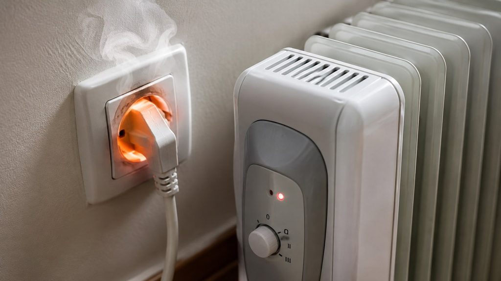 Gniazdko nagrzewa się przy grzejniku elektrycznym — kiedy odłączyć urządzenie natychmiast