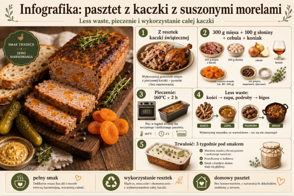 Pasztet z kaczki z suszonymi morelami