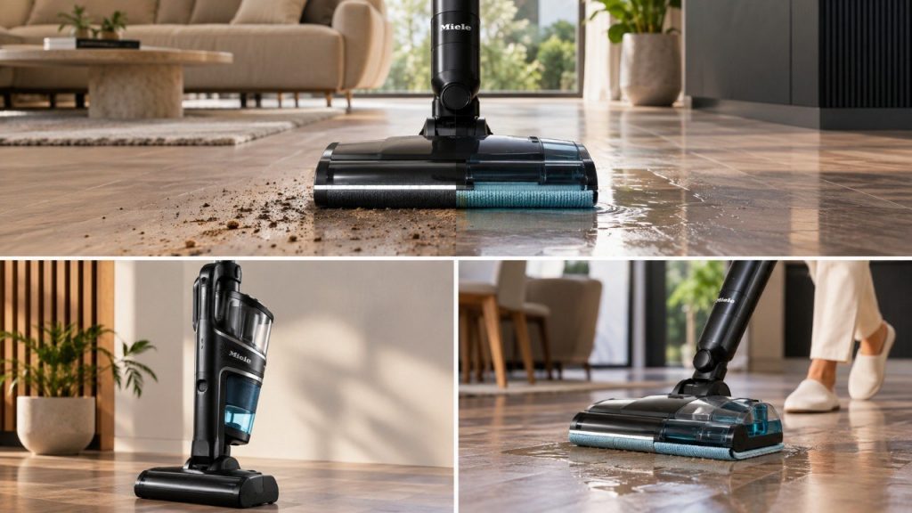 Miele Triflex HX3 Aqua odkurza i myje podłogi — czym różni się od zwykłego odkurzacza pionowego