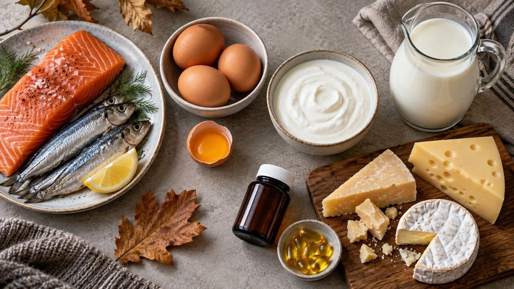 Witamina D jesienią — ile można dostarczyć z ryb, jaj i nabiału, a czego dieta nie załatwi