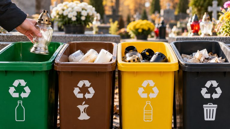 Gdzie wyrzucić szklany znicz, wkład i plastikową pokrywkę po 1 listopada? Sprawdź właściwe pojemniki, lokalne wyjątki i zasady dla zniczy LED.