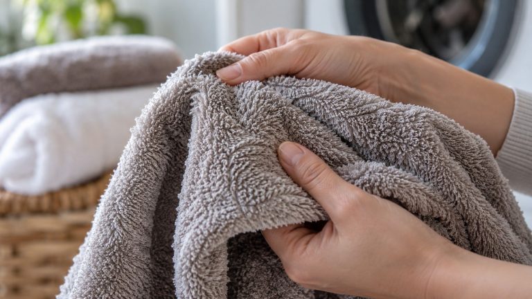 Ręczniki po praniu są szorstkie mimo płynu do płukania? Winna może być nie temperatura, lecz detergent i woda Ręczniki po praniu są szorstkie mimo płynu do płukania? Sprawdź wpływ detergentu, twardej wody i temperatury. Poznaj sposób na odzyskanie miękkości tkanin.