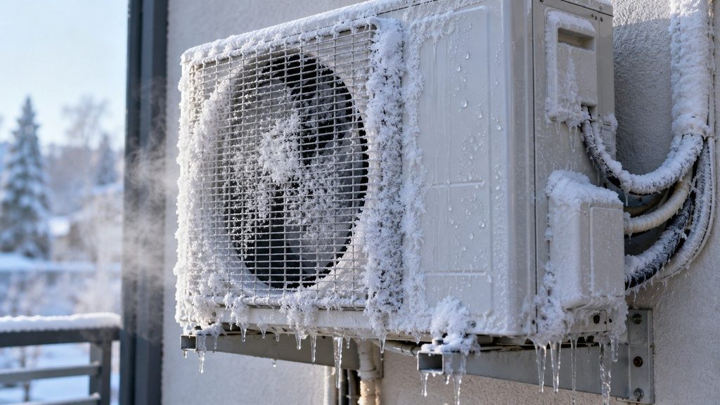 Klimatyzator grzeje, ale co kilkadziesiąt minut zatrzymuje nawiew. Czy to odszranianie